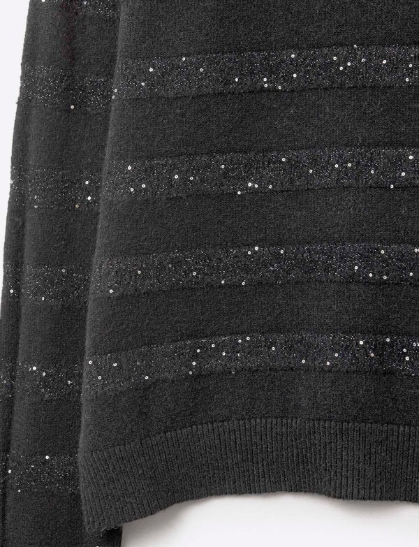 Buzo Lana Brillos NEGRO