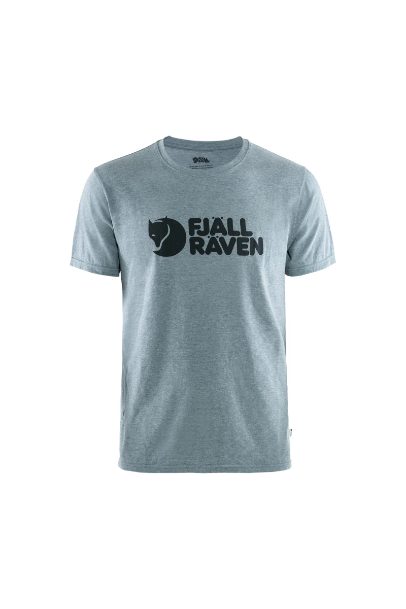 Fjällräven Logo T-shirt M - Uncle Blue-Melange 