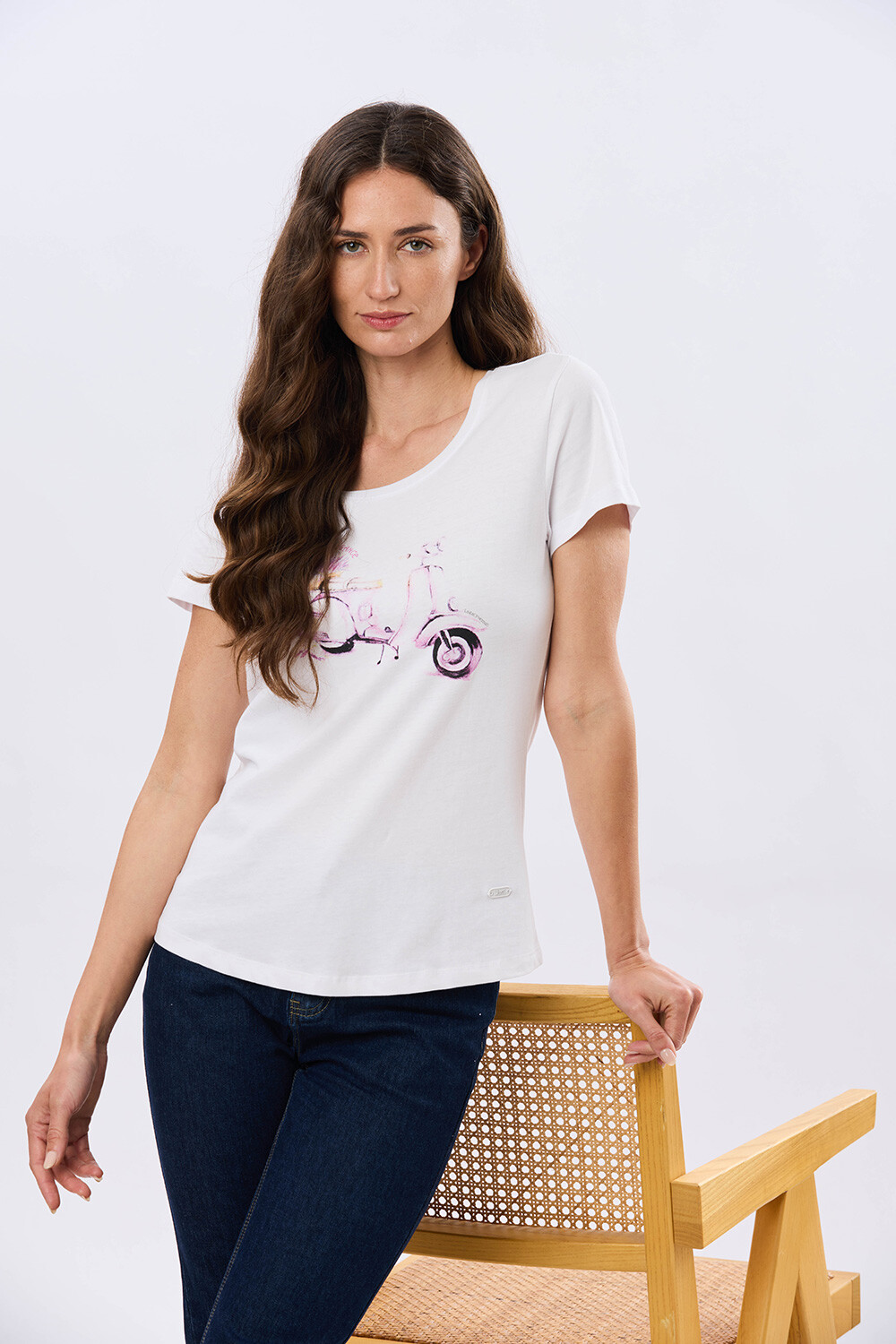 REMERA ESTAMPADA DE ALGODÓN Blanco