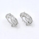Aros En Oro 18K Blanco Y Brillantes Aros En Oro 18K Blanco Y Brillantes