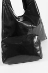 Cartera hobo shinny negro