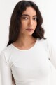 Remera m/l cuello a la base BLANCO