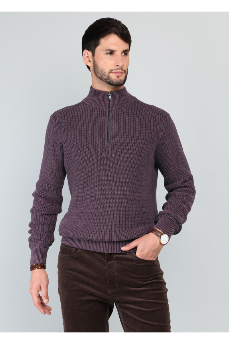 Sweater Medio Cierre Arrow BURDEOS