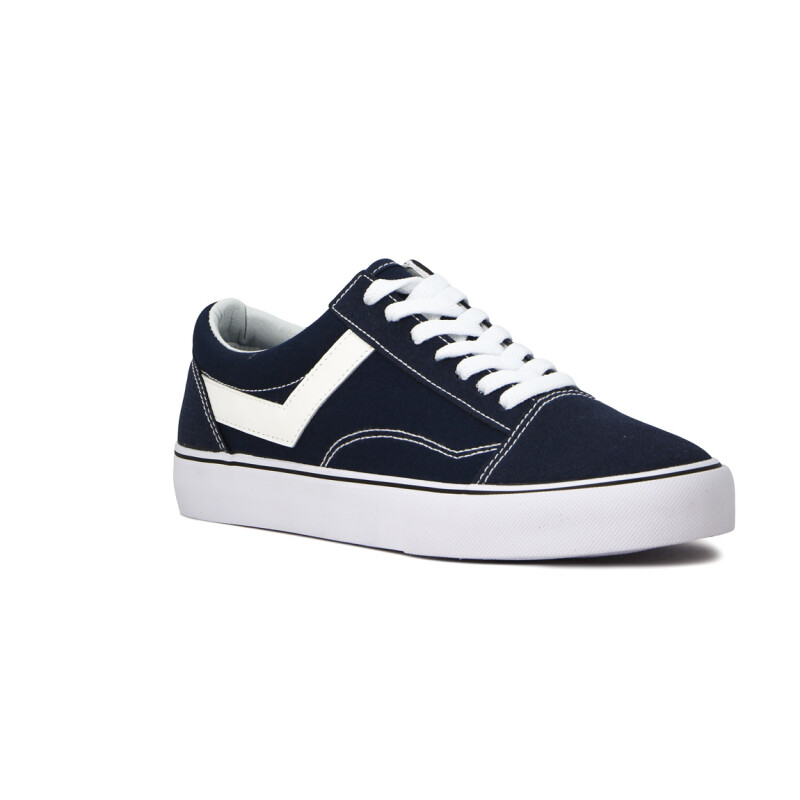 Pony Champion Old School Casual Lona-Gamuza Navy Marino