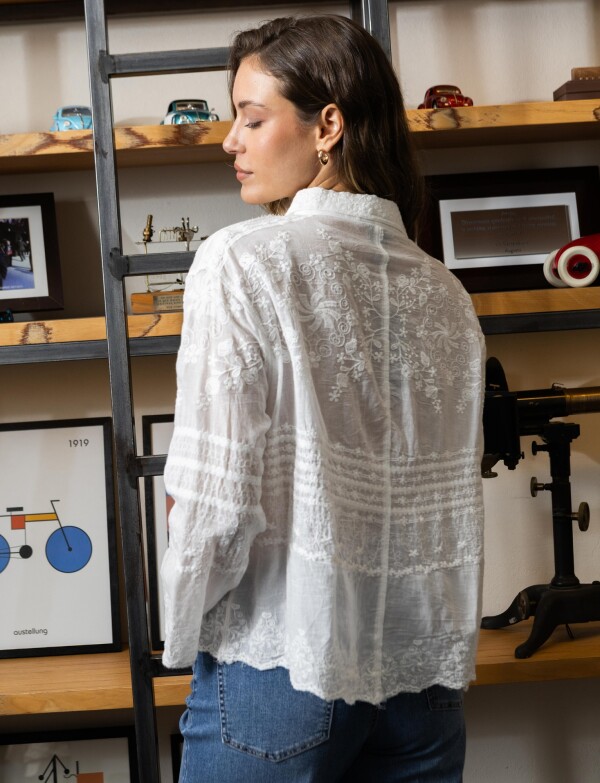 Camisa Broderie BLANCO
