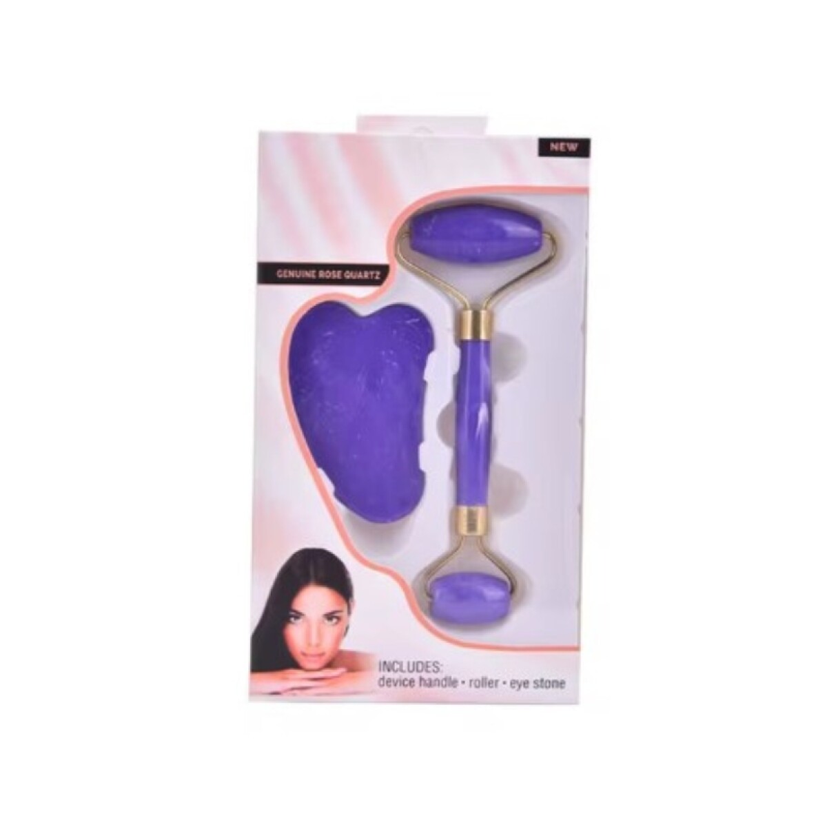Kit x2 piezas rodillo masajeador facial - Color violeta oscuro 