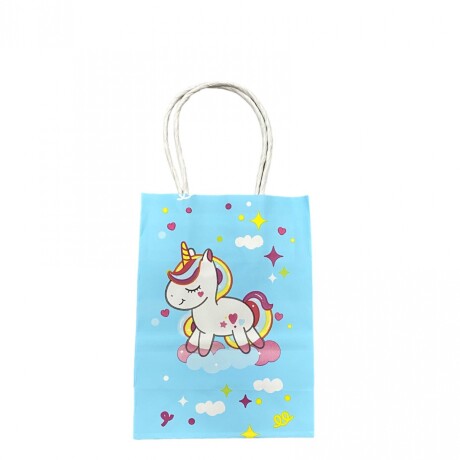 Bolsa con Asa N°1 Pack x12 Unicornio Celeste