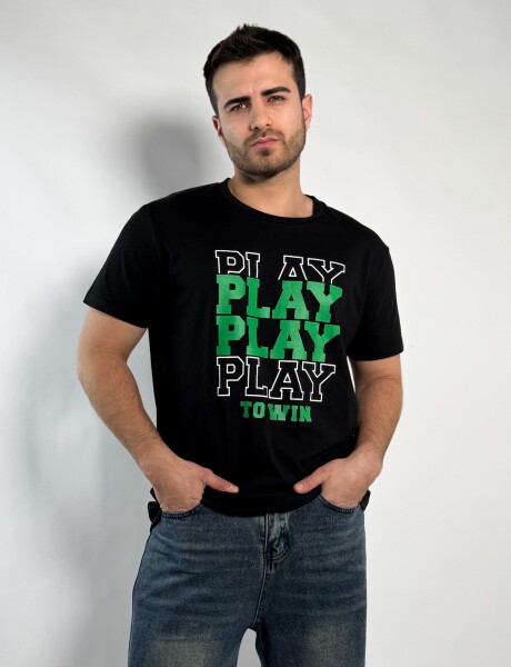 Remera estampada Leuco Negro