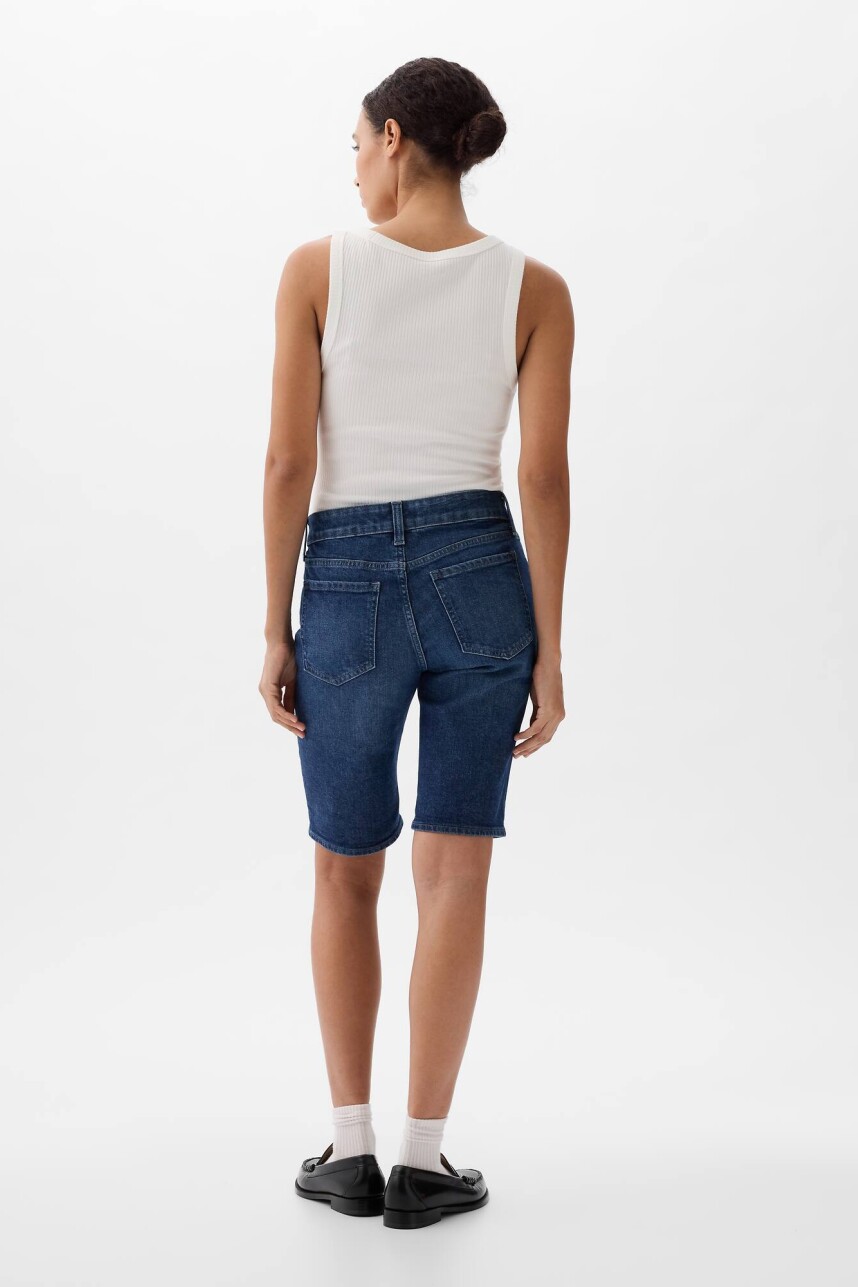 Bermuda Jean 5 Inch Mujer Dark Wash