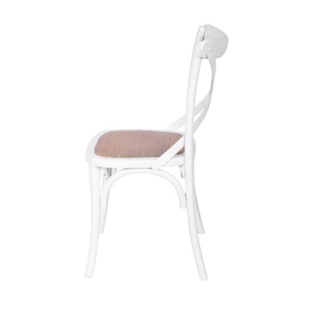 SILLA DE COMEDOR MADERA BLANCO CRUCETA