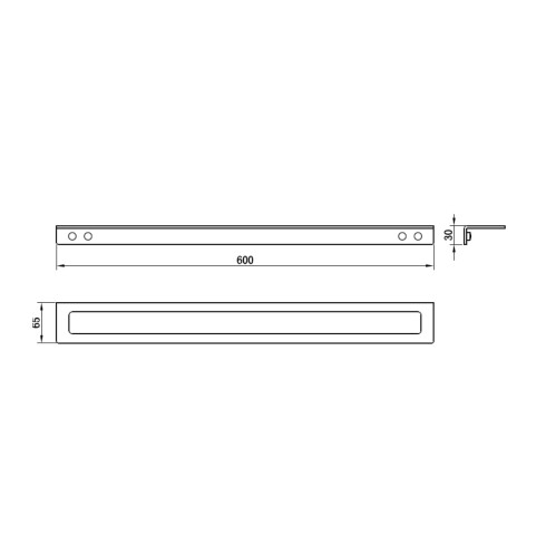 TOALLERO RECTO LARGO METAL ACERO INOXIDABLE NEGRO MATE NEGRO
