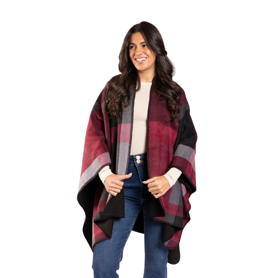 CHERRY RUANA BLACK/FU