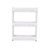 Carrito Organizador con rueditas 3 niveles blanco y gris Carrito Organizador Con Rueditas 3 Niveles Blanco Y Gris