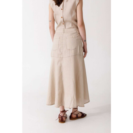 Pre Venta Falda Pomela Beige