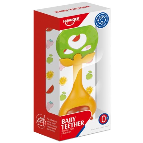 Mordillo de Silicona Huanger con Sonajero MANZANA