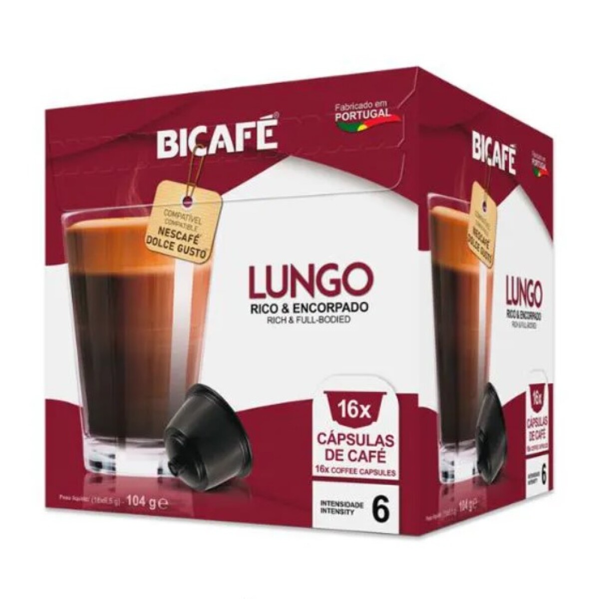 Cápsulas Bicafé Café Lungo Compatible Dolce Gusto 