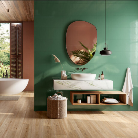 Ceramica Verde Brillo 30X90Cm Pared GAMAS DE VERDE