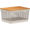 Organizador Rejilla M | Tapa Bambú Beige