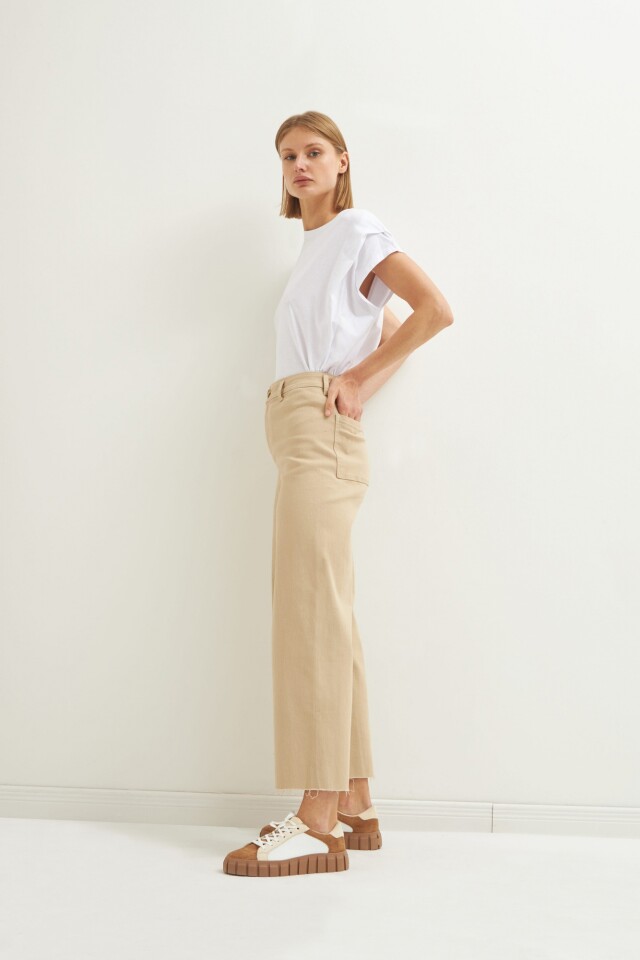 Culotte de jean beige