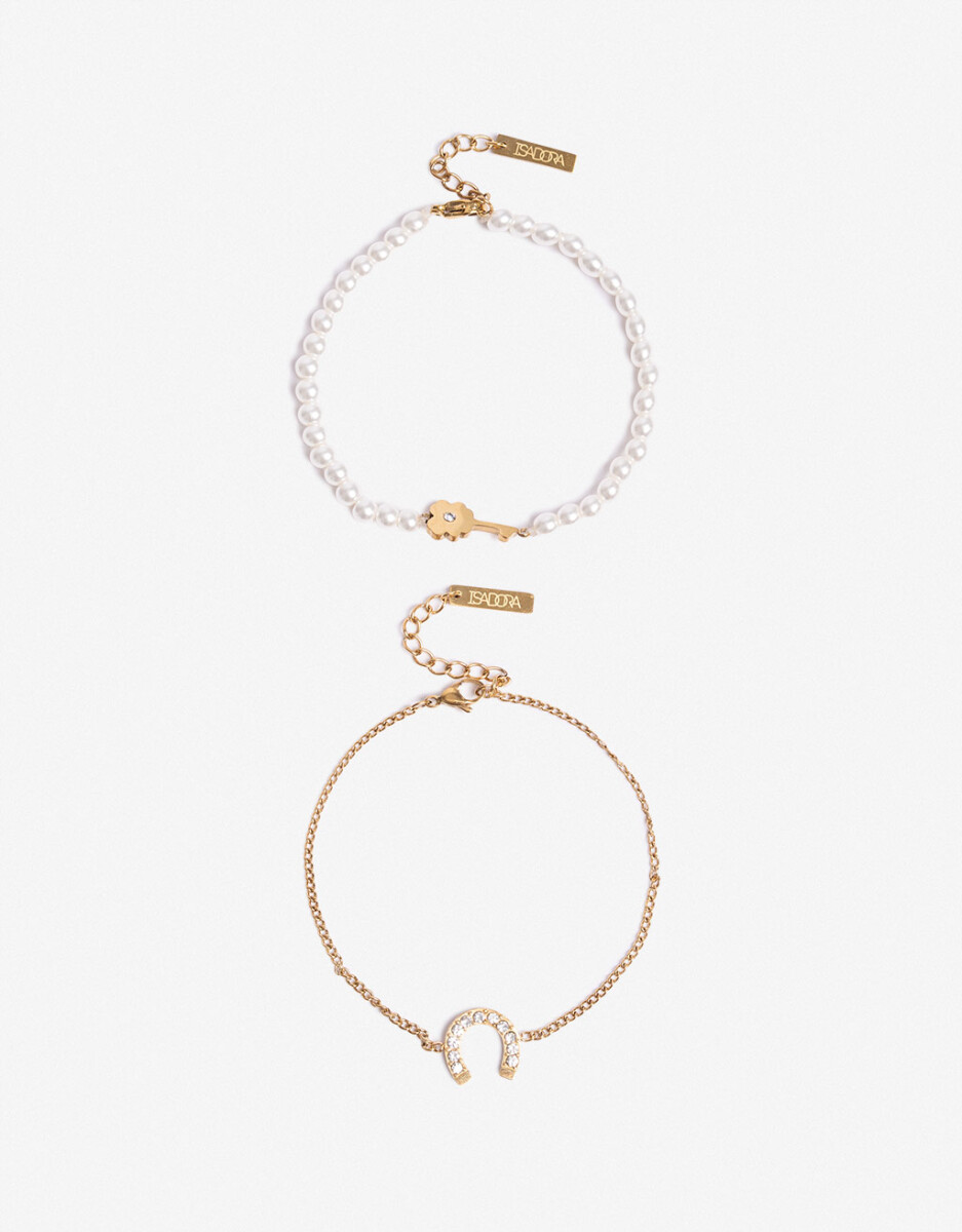 Set De Pulseras Flexibles Acero 