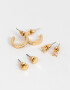 Aros Sets Con cubic zirconia Set De Aros Cubic Zirconia - Dorado