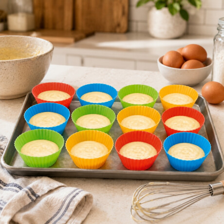 Moldes para Muffins x 12 de Silicona Moldes para Muffins x 12 de Silicona