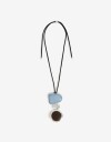 Collares Largos Color Collar Largo Metal Resina - Plateado Niquel