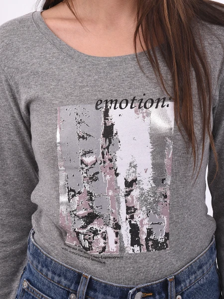 REMERA EMOTION GRIS MELANGE M