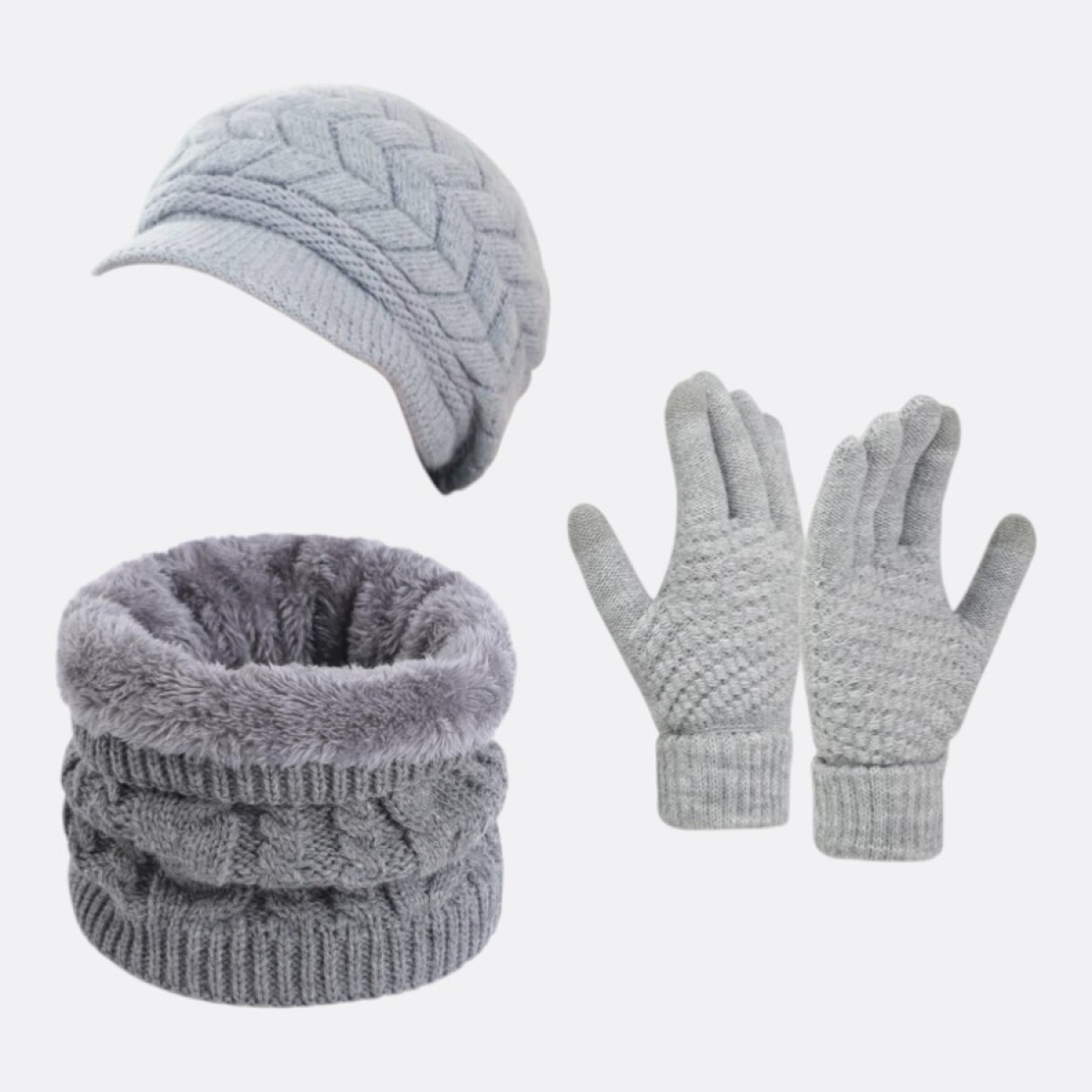 Set Abrigo Urban Noir Tres Piezas Adulto - Gris 