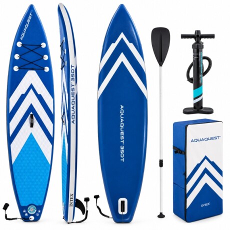 INTEX SET PADDLE SURF AQUAQUEST 350T 351 X 79 X 15 CM + REMO + INFLADOR +MOCHILA Intex Set Paddle Surf Aquaquest 350t 351 X 79 X 15 Cm + Remo + Inflador +mochila