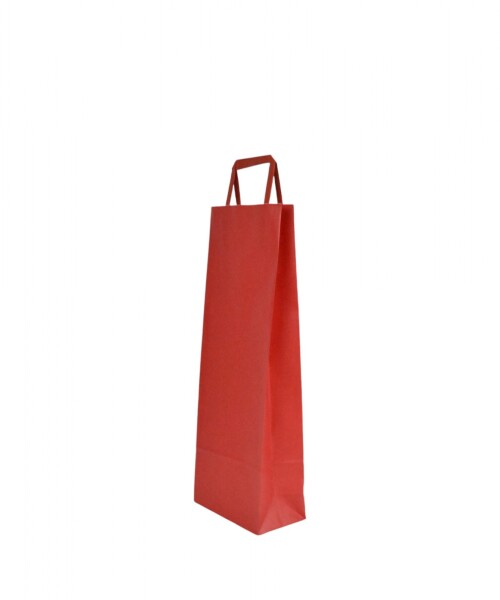 Bolsa lisa acuario 14x08x40 cm, para botella ROJO