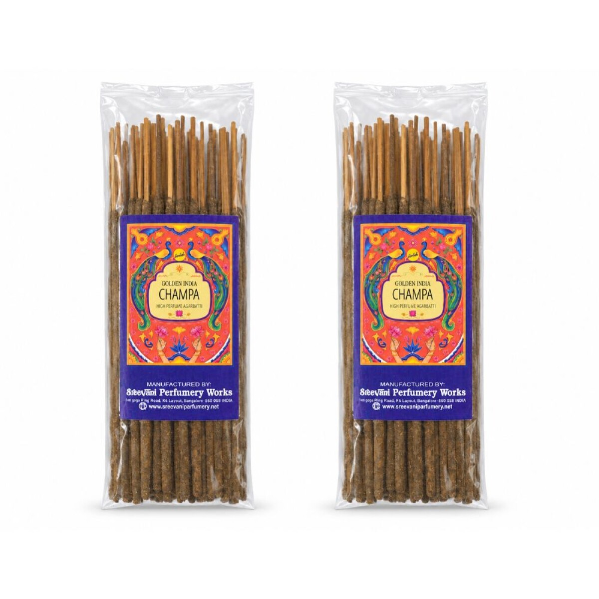 INCIENSO DOBLE EMPASTE SREE VANI 2 PACK X50 - Nag Champa 