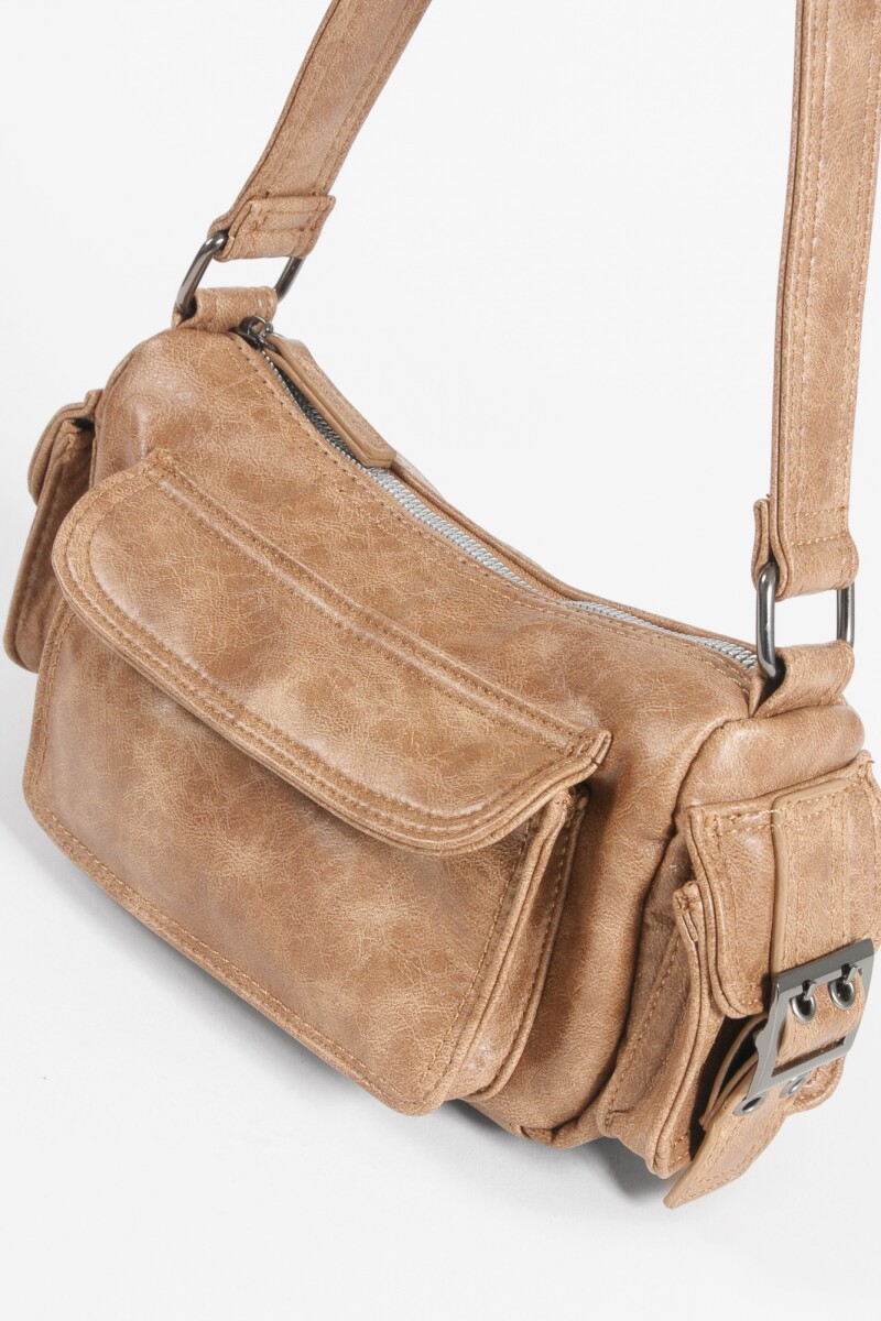 Cartera de hombro bolsillo camel