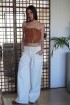 Cross Pants Vaquero Blanco