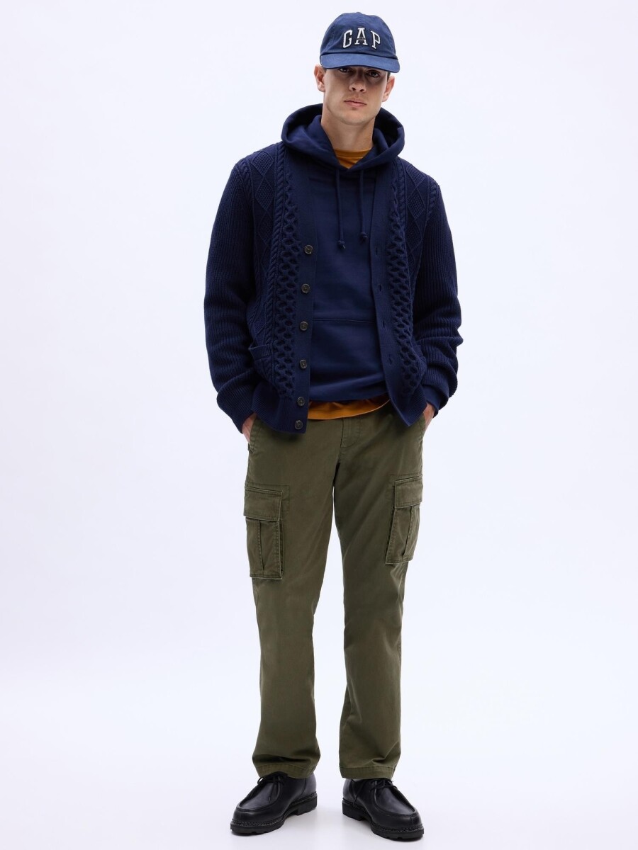 V-STRAIGHT CARGO PANT - Black Moss 