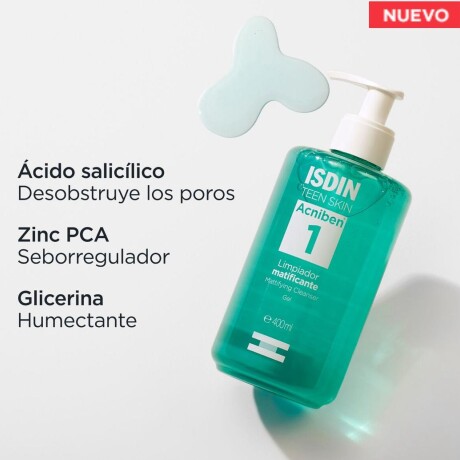 ISDIN Limpiador Matificante Acniben Cleanser Gel - Cont. 400mL ISDIN Limpiador Matificante Acniben Cleanser Gel - Cont. 400mL