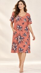 VESTIDO JEYLI ESTAMPADO TERRACOTA