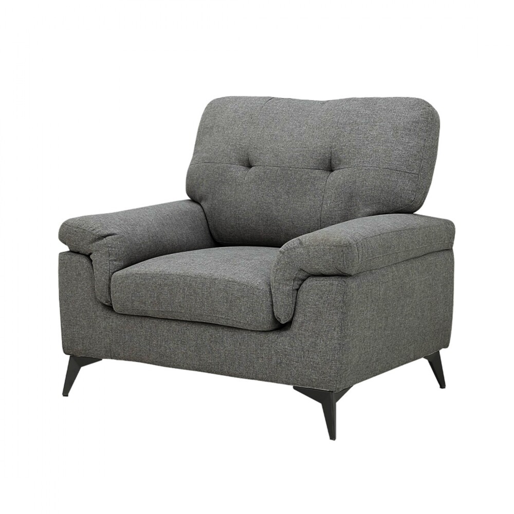 BUTACA Tela y Madera Natural Living - Lamona Gris Oscuro