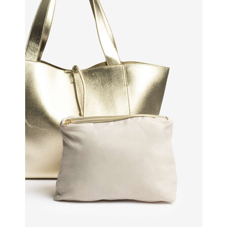 Shopper Con Bolso Dorado