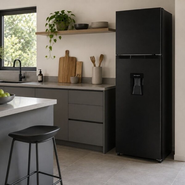 REFRIGERADOR ELDOM CON DISPENSADOR NF340 NEGRO - FRIO SECO REFRIGERADOR ELDOM CON DISPENSADOR NF340 NEGRO - FRIO SECO