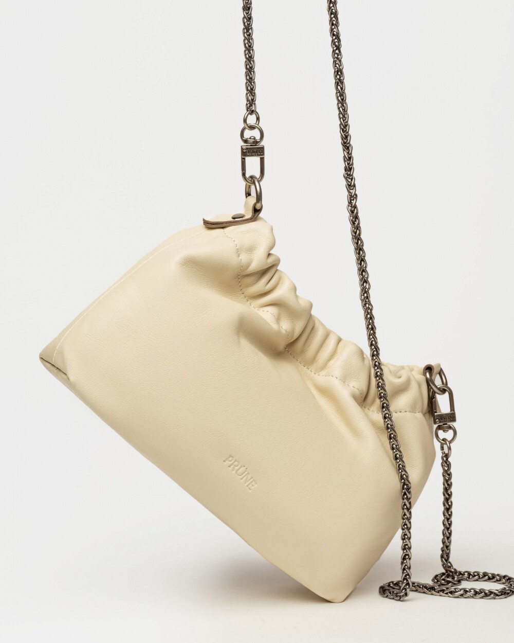 Mini Bag Gina en cuero graneado Natural