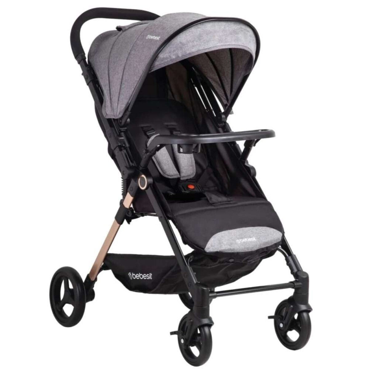 Coche City Manillar Reversible Y Plegado Compacto Con Una Mano - Gris 