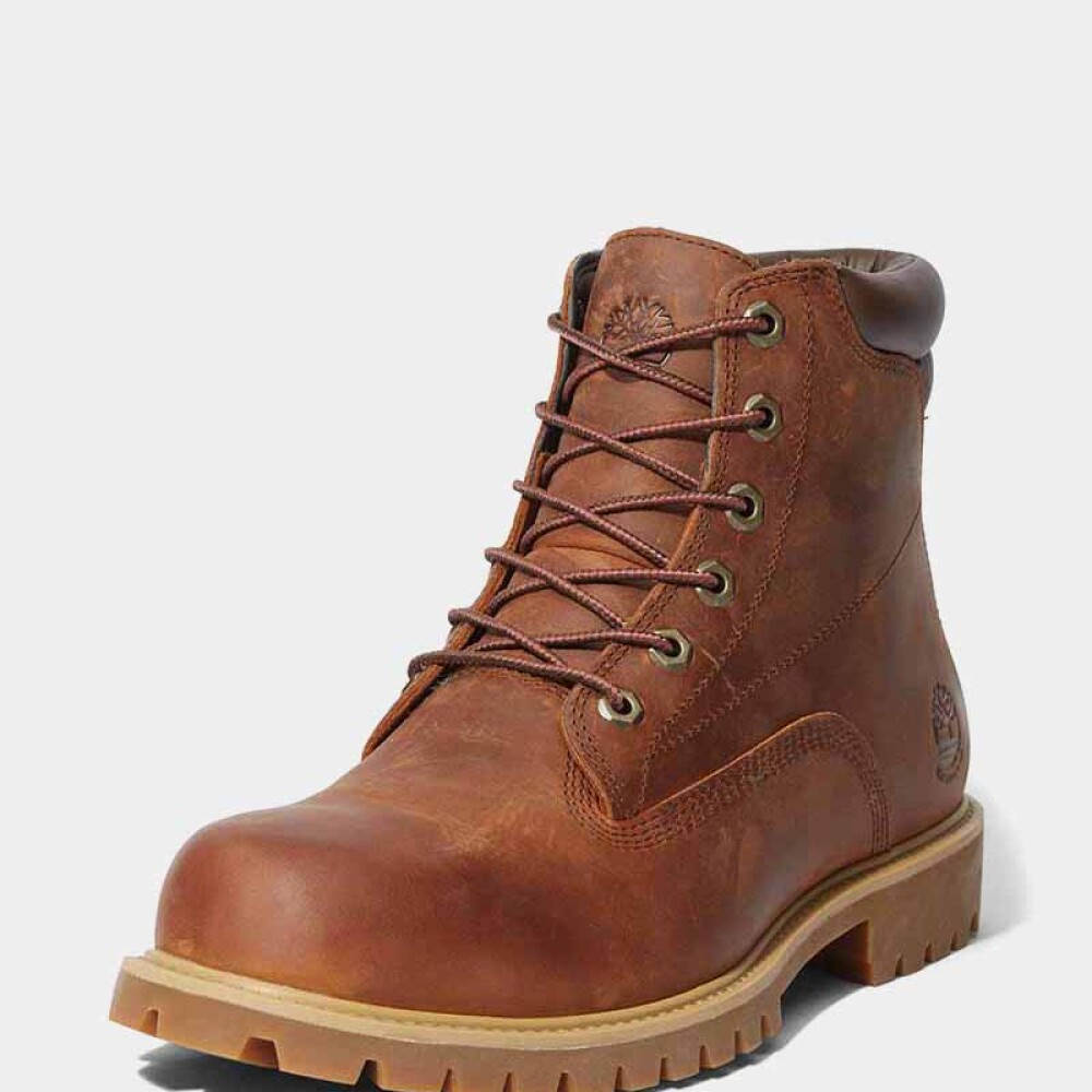 Botas Alburn 6 Inch Waterproof Hombre Mocha Bisque