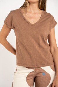 Remera Algodón Falame Mocha