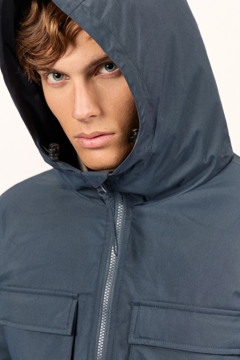 CAMPERA MATT SOLID A-azul