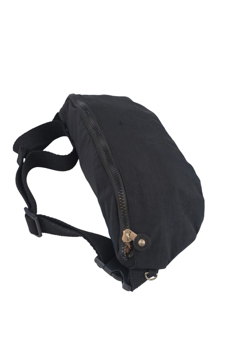 Riñonera Premium de Tafeta Amasada Negro