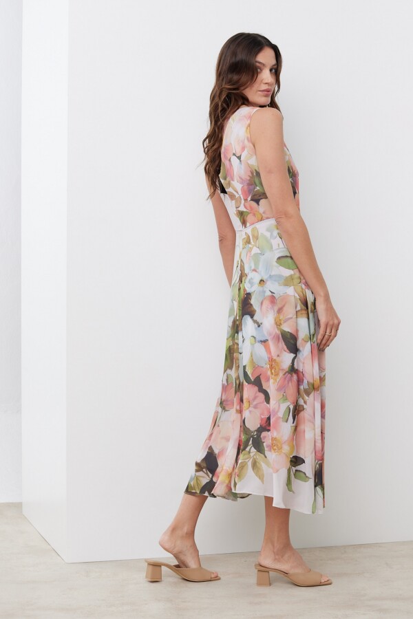 Vestido Maxi Flores ROSA/MULTI