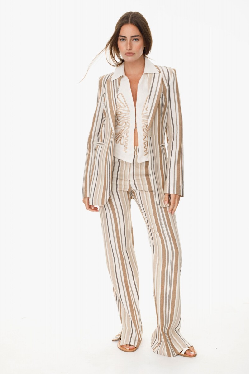 Blazer Turin Stripe Beige