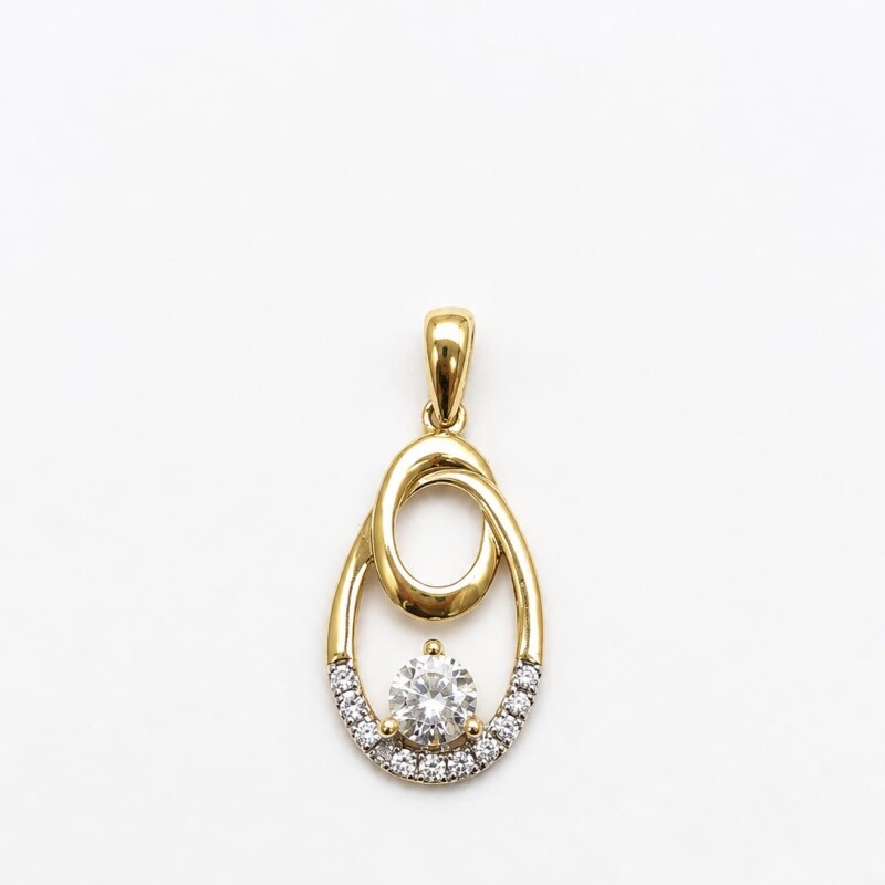 Colgante calado Oro 10 Kt y zirconias Colgante calado Oro 10 Kt y zirconias