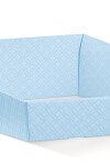 Cesto hexagonal 38x30x10 cm. - MATELASSE AZZURRO Cesto hexagonal 38x30x10 cm. - MATELASSE AZZURRO